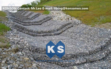 Water And Soil Erosion Preventing Gabion Boxes With Hexagonal Wire Mesh